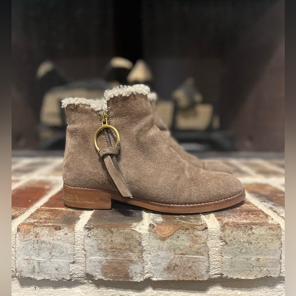 See by Chloe Louise suede Shearling lined Ankle Boots - Picture 3 of 14